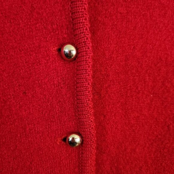 Northern Isle Vintage Red Boiled Wool Jacket Size 9/10 - Picture 3 of 6